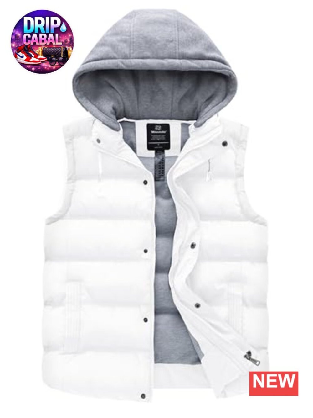 Women's Quilted Puffer Vest with Removable Hood Waterproof Winter Vest
